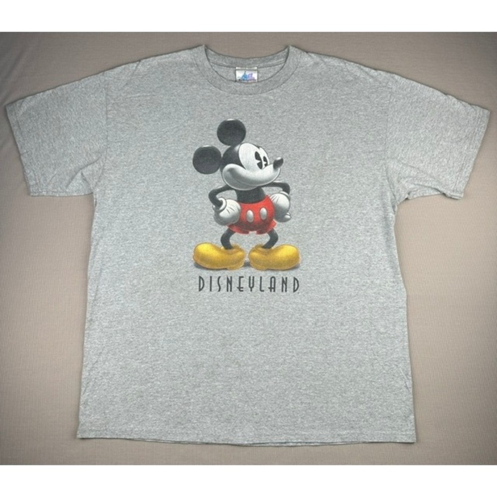 Vintage Disney Disneyland Resort Mickey Mouse T-Shirt Gray Men's XL 90s Castle